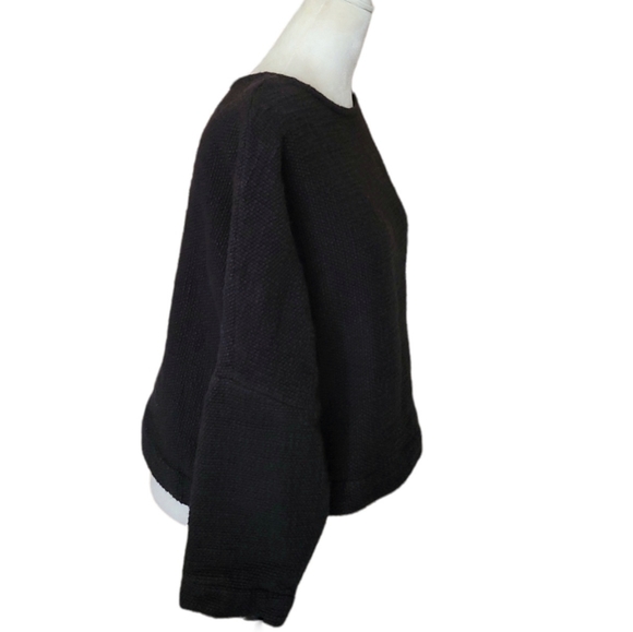 Women's Black Crew Neck Sweater - Picture 5 of 10